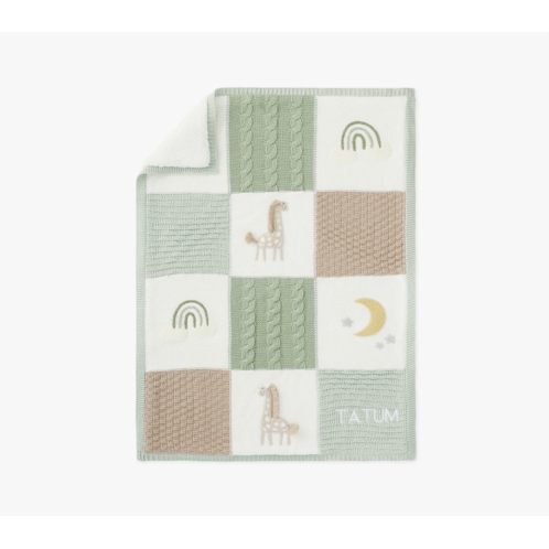 Potterybarn Giraffe Patchwork Heirloom Baby Blanket