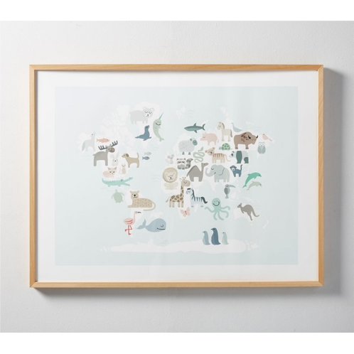 Potterybarn Wild World Map Wall Art