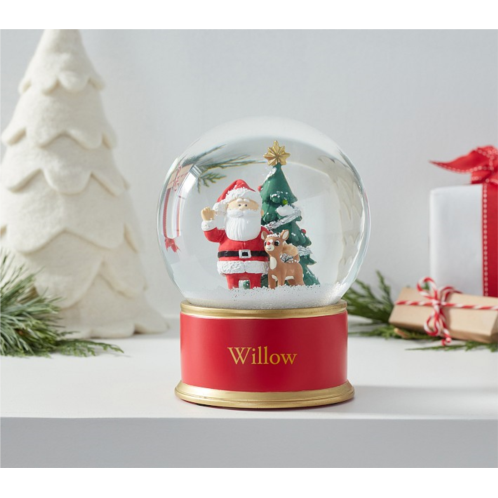 Potterybarn Santa & Rudolph Snow Globe