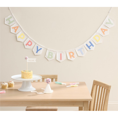 Potterybarn Birthday Banner Party Hat and Cake Topper Set
