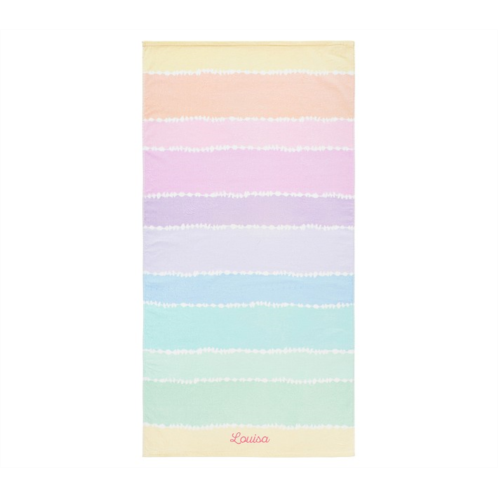 Potterybarn Stripe Tie-Dye Kid Beach Towel UPF 50