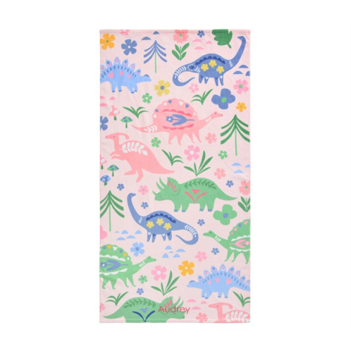 Potterybarn Floral Dino Kid Beach Towel UPF 50