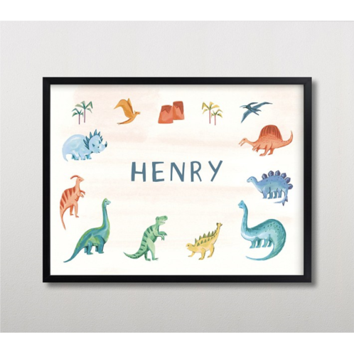 Potterybarn Minted Dino Friends Wall Art by Teju Reval