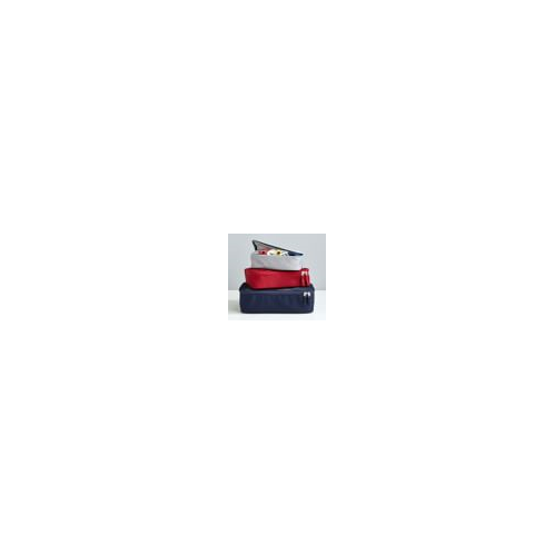 Potterybarn Mackenzie Gray/Navy/Red Packing Cubes, Set of 3