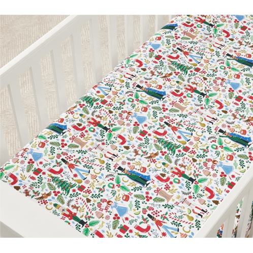 Potterybarn Rifle Paper Co. Nutcracker Crib Fitted Sheet