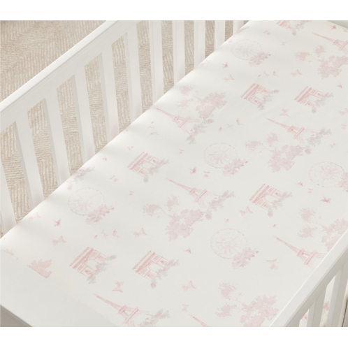Potterybarn Monique Lhuillier Paris Toile Crib Fitted Sheet