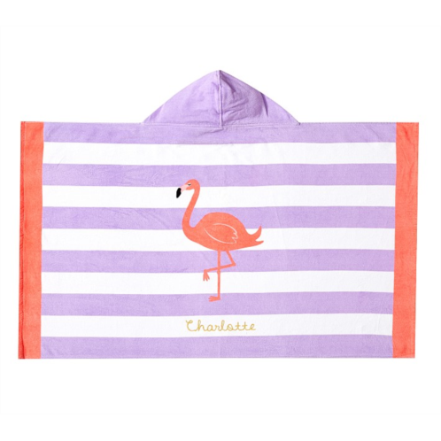 Potterybarn Flamingo Stripe Beach Hooded Towel