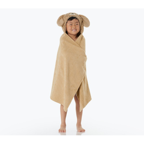 Potterybarn Faux-Fur Labradoodle Kid Hooded Towel