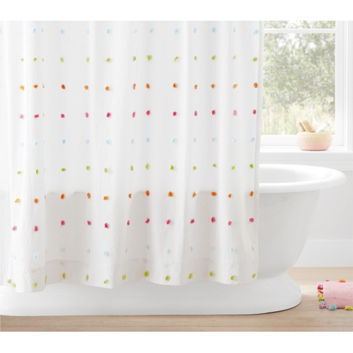 Potterybarn Tufted Dot Shower Curtain