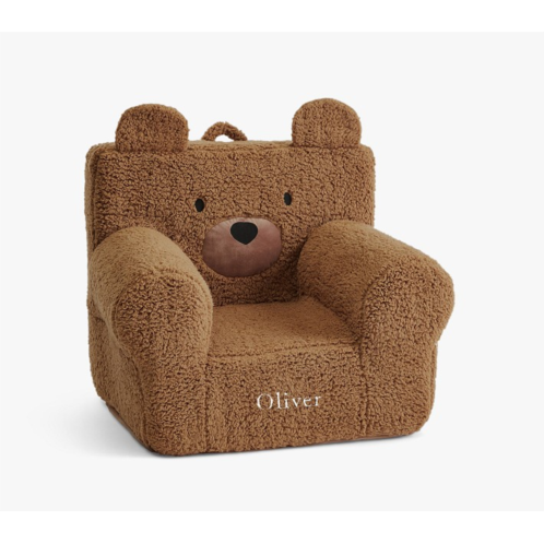 Potterybarn Anywhere Chair, Caramel Sherpa Bear