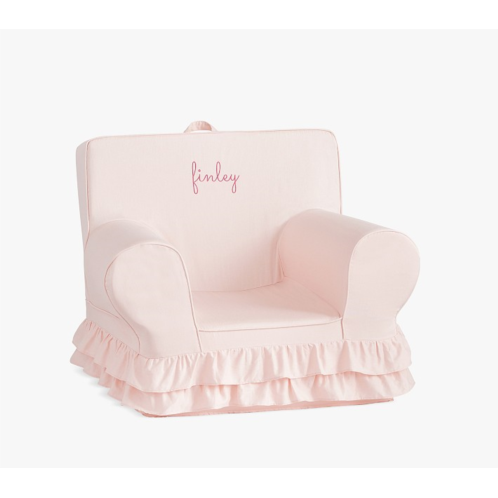 Potterybarn Anywhere Chair, Dusty Blush Ruffle