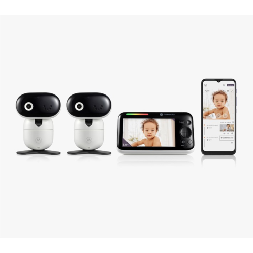 Potterybarn Motorola PIP 1510-2 Connect 5.0 Motorized Video Baby Monitor with 2 Cameras