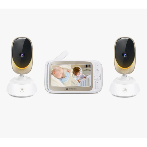 Potterybarn Motorola VM85-2 Connect 5 HD Wifi Video Baby Monitor with Digital Pan/Tilt & Dual Cameras