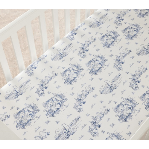 Potterybarn Disneys Winnie the Pooh Organic Toile Crib Fitted Sheet