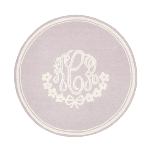 Potterybarn Floral Monogram Round Rug