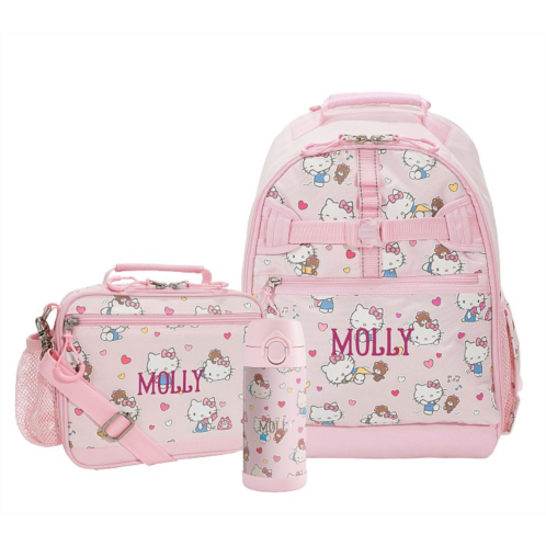 Potterybarn Mackenzie Hello Kitty Hearts Glow Adaptive Backpack & Lunch Bundle, Set of 3