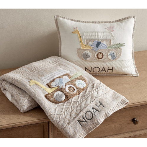 Potterybarn Noahs Ark Blanket & Pillow Set