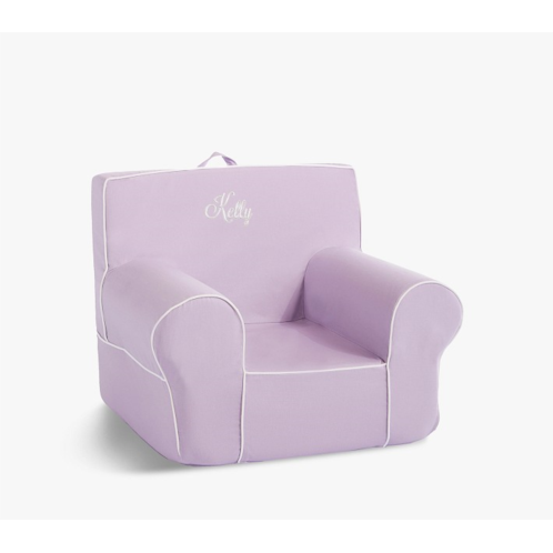 Potterybarn Kids Anywhere Chair, Lavender Twill with White Piping