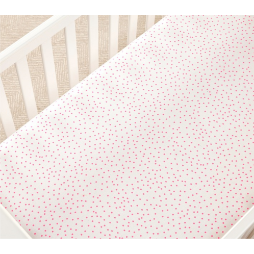 Potterybarn Monique Lhuillier Neon Dots Organic Crib Fitted Sheet