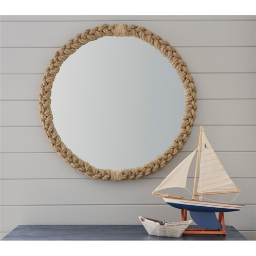 Potterybarn Braided Natural Rope Round Mirror (30)