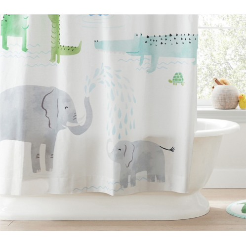 Potterybarn Safari Printed Kids Shower Curtain