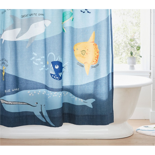 Potterybarn Save Our Seas Shower Curtain