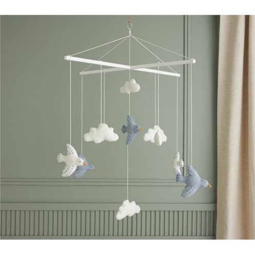 Potterybarn Linen Birds Mobile