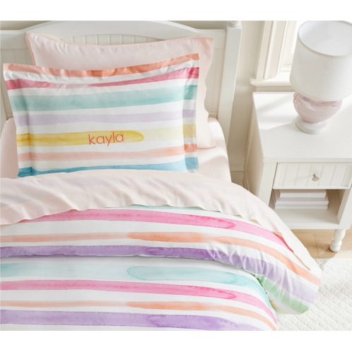 Potterybarn Kayla Rainbow Stripe Kids Duvet Cover