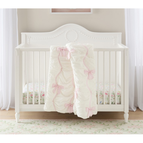 Potterybarn Pink Stripe Bow Baby Bedding