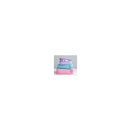 Potterybarn Mackenzie Pink/Aqua/Lavender Packing Cubes Set of 3