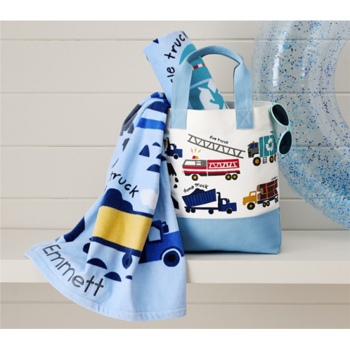 Potterybarn Busy Trucks Tote & Towel Set