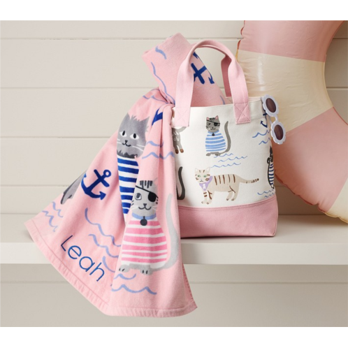 Potterybarn Salty Cat Tote & Towel Set