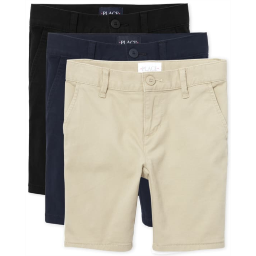 Childrensplace Girls Uniform Slim Stretch Chino Shorts 3-Pack