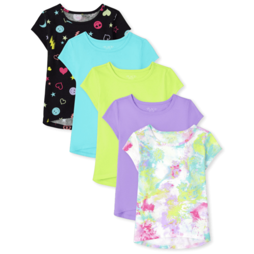 Childrensplace Girls Print Tee Shirt 5-Pack
