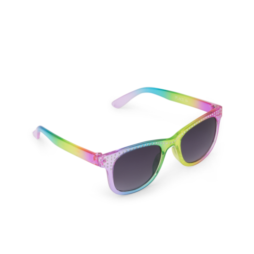 Childrensplace Girls Jeweled Rainbow Ombre Traveler Sunglasses