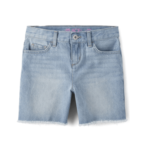Childrensplace Girls Straight Denim Midi Shorts