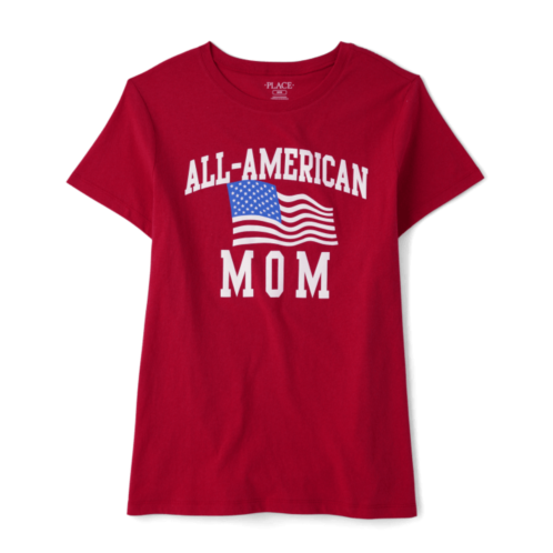 Childrensplace Womens Matching Family All-American Mom Graphic Tee