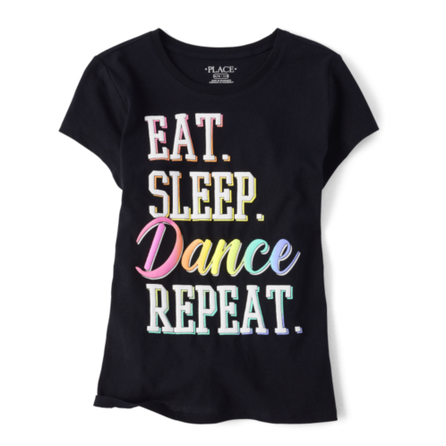 Childrensplace Girls Eat Sleep Dance Repeat Graphic Tee