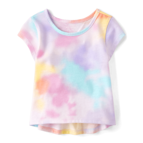 Childrensplace Toddler Girls Rainbow Tie Dye High Low Top