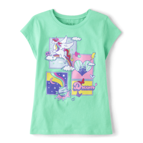 Childrensplace Girls Unicorn Dream Graphic Tee