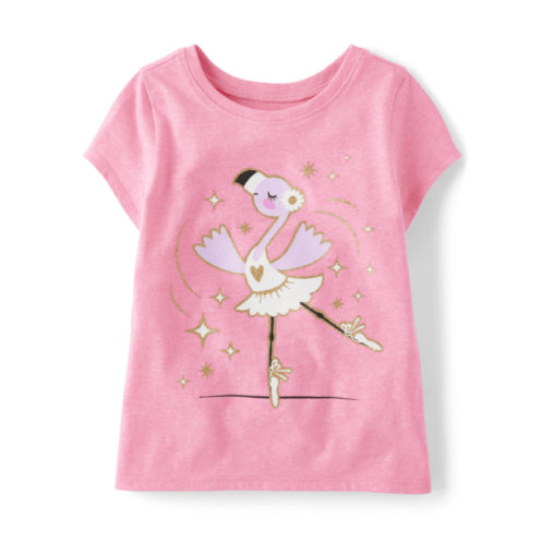 Childrensplace Baby And Toddler Girls Flamingo Ballerina Graphic Tee
