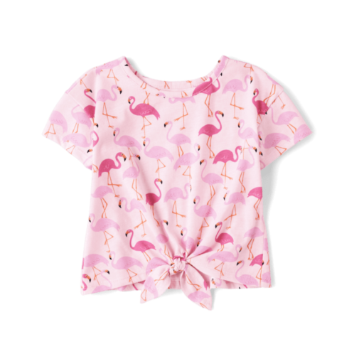 Childrensplace Baby And Toddler Girls Print Tie Front Top