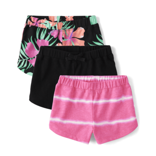 Childrensplace Toddler Girls Tropical Dolphin Shorts 3-Pack