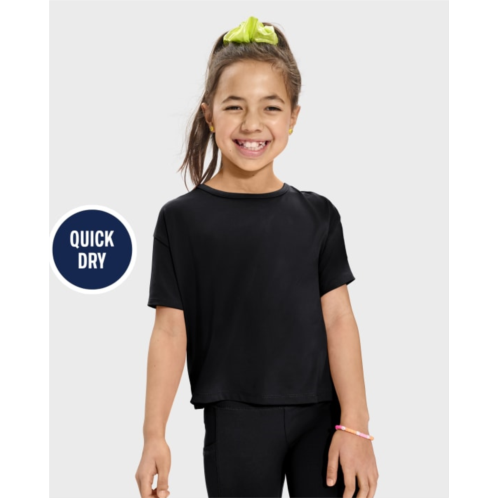 Childrensplace Girls Quick Dry Cut Out Boxy Top