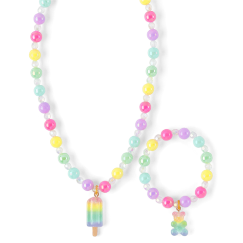 Childrensplace Girls Popsicle Beaded Necklace And Bracelet 2-Piece Set