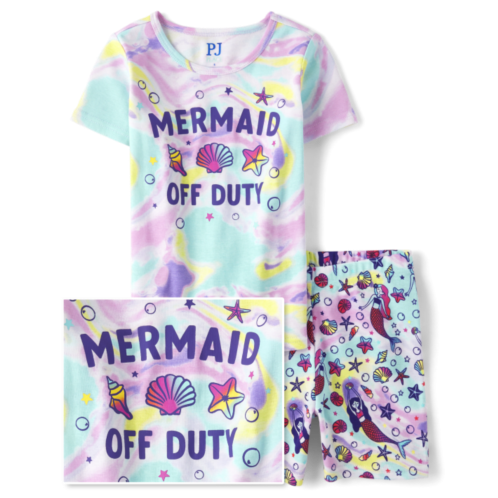 Childrensplace Girls Mermaid Snug Fit Cotton Pajamas