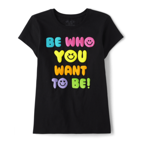 Childrensplace Girls Be Who You Want Graphic Tee