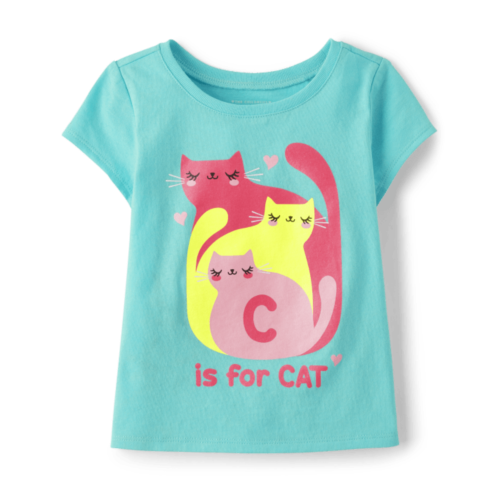 Childrensplace Baby And Toddler Girls C Is For Cat Graphic Tee
