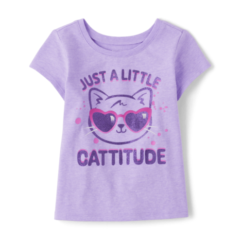 Childrensplace Baby And Toddler Girls Cattitude Graphic Tee