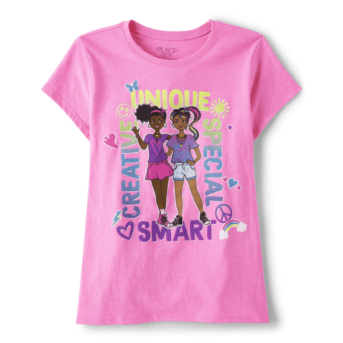Childrensplace Girls Positive Girl Graphic Tee